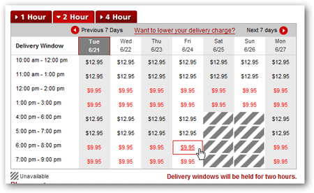 oakland grocery delivery 2 hour window