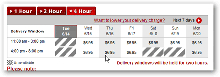oakland grocery delivery 4 hour window