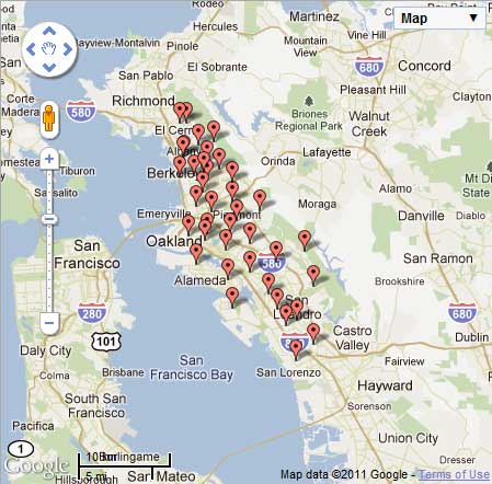 oakland supermarket delivery map